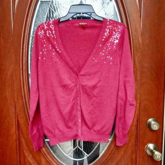 Merona Fuschia Pink Sweater Size XL - Picture 1 of 6